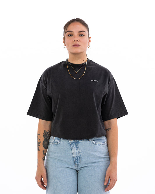 T-shirt oversized gris anthracite NUEVE