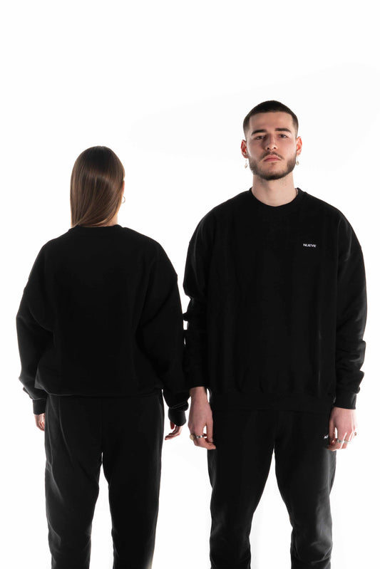 Sweatshirt oversized noir NUEVE