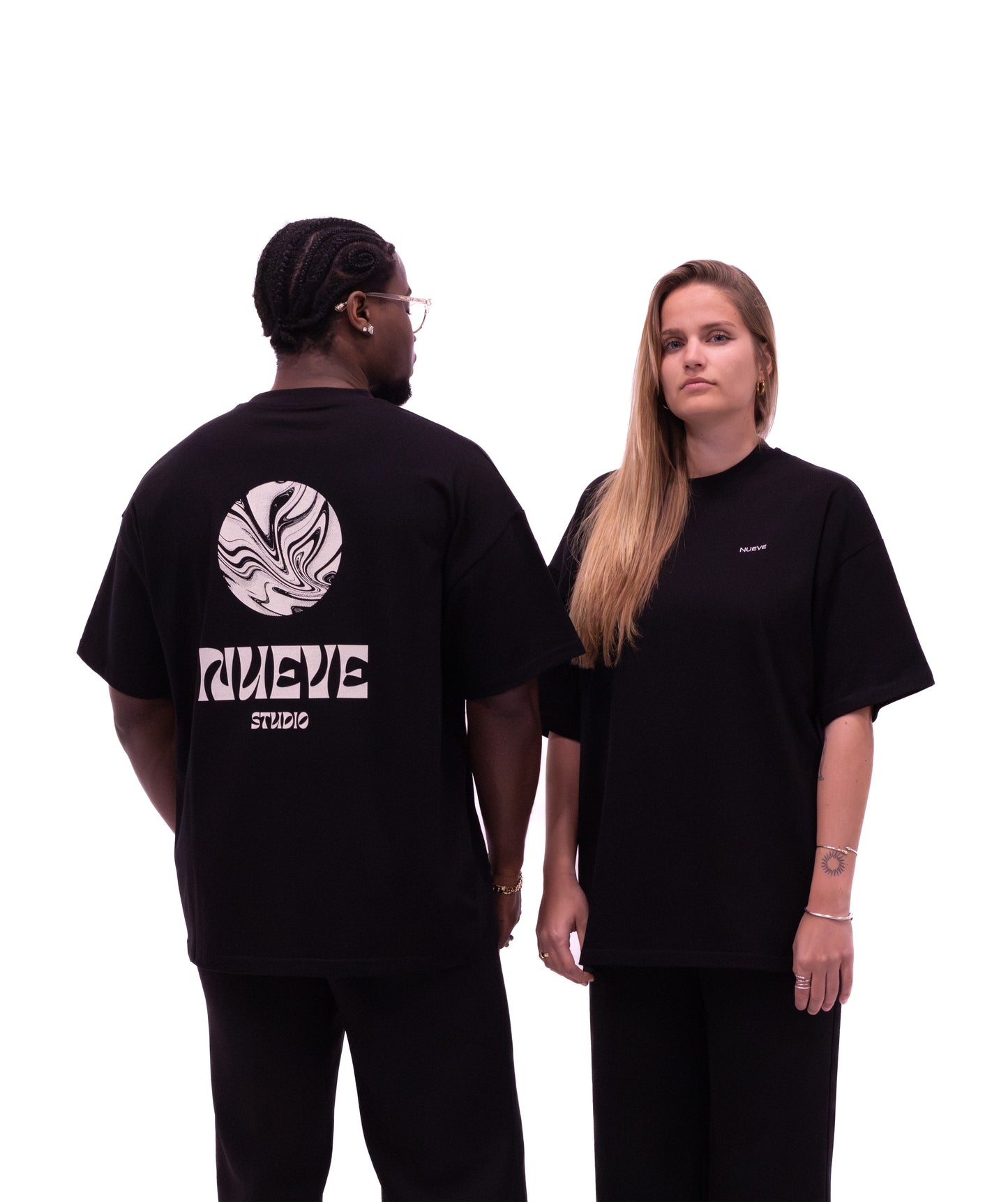 S/24 T-shirt imprimé oversized noir NUEVE STUDIO