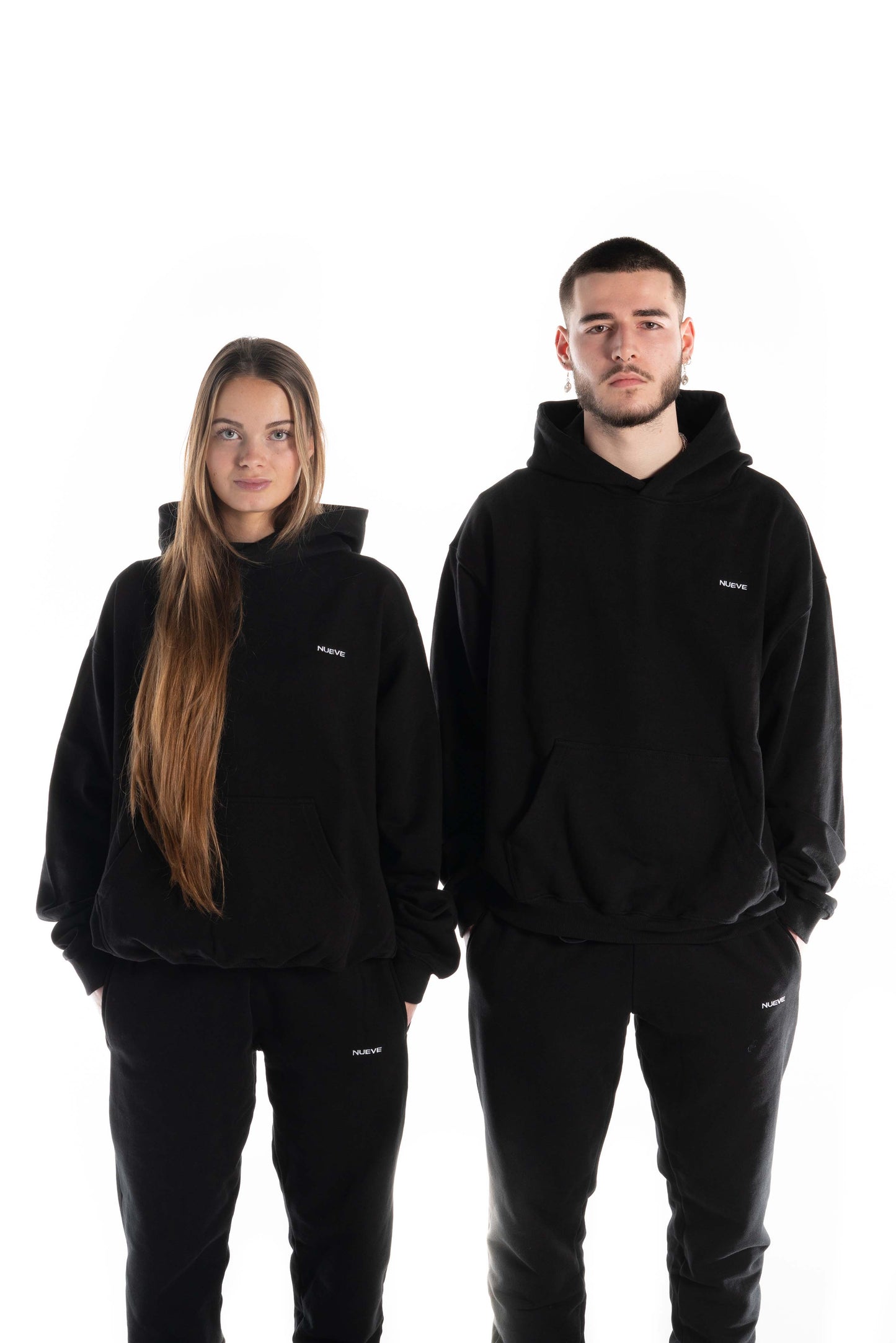 Hoodie oversized noir NUEVE